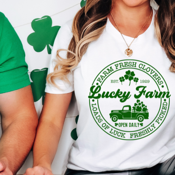 Lucky Farms Four Leaf Clovers Tee