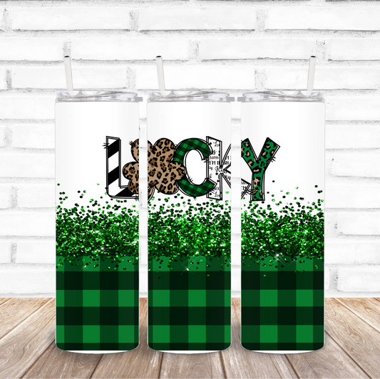 Lucky Heart Leopard St. Pats Tumbler