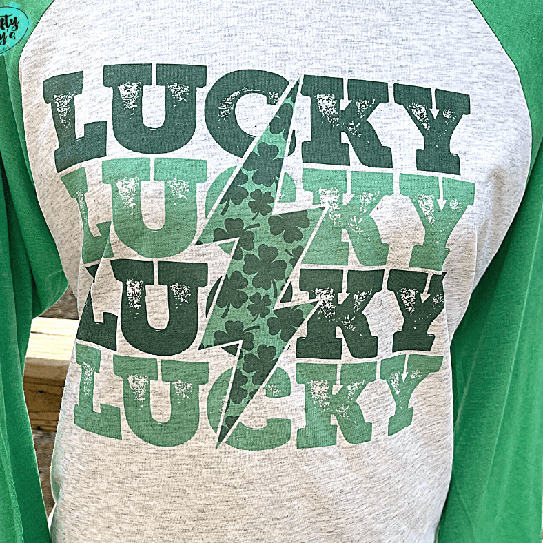 Lucky Lightening Bolt St. Patrick's Day Raglan