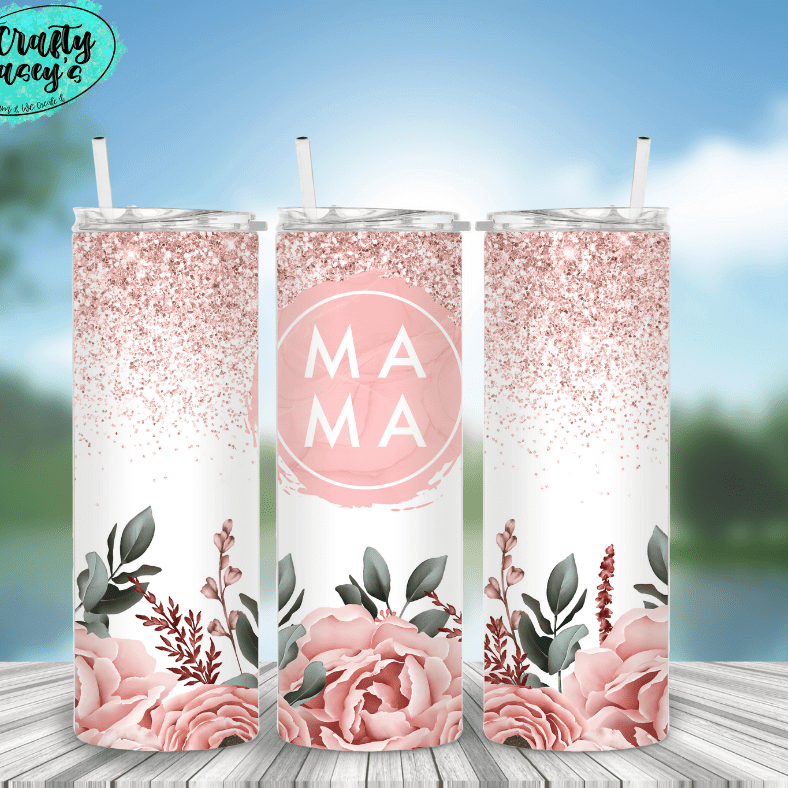 MAMA Rose Gold Tumbler-Mother's Day Tumbler Crafty Casey's