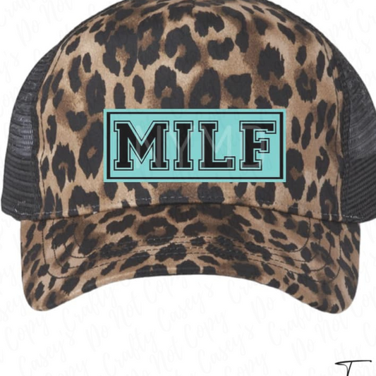 MILF Leopard Fashion Trucker Cap