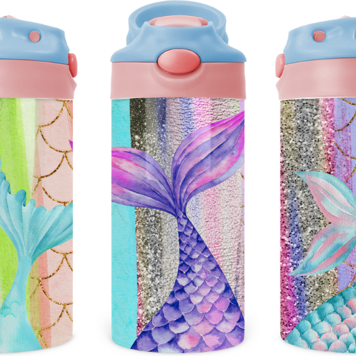 Magical Mermaid Kids 12 oz Water Bottle Flip Top