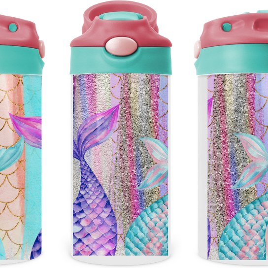 Magical Mermaid Kids 12 oz Water Bottle Flip Top