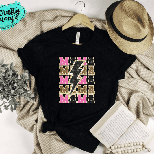 Mama Electric Retro Pink-Women's T-shirts