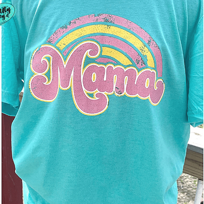 Mama Rainbow -Retro-T-shirts