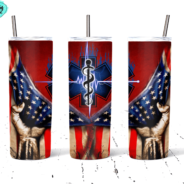 Medical U.S. Flag Drink Tumbler Crafty Casey's