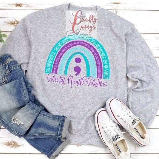 Mental Health Matters Awareness-Rainbow Unisex Sweatshirt