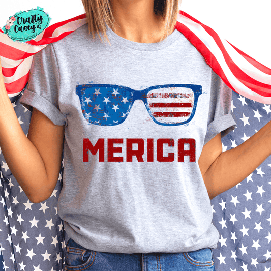 Merica Sunglasses-Patriotic-T-shirt