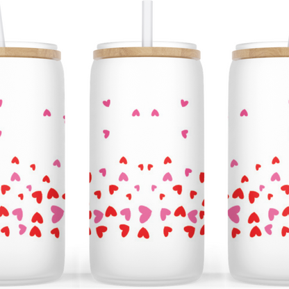 Mini Heart Valentine Beer Can Glasses
