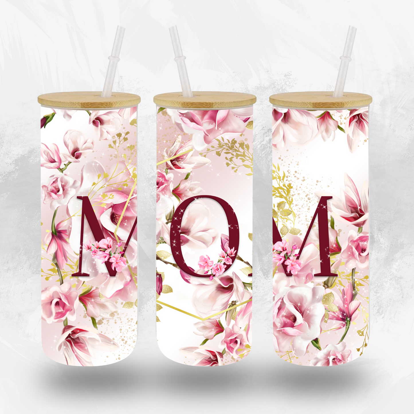 Mom Wildflower Glass Tumbler