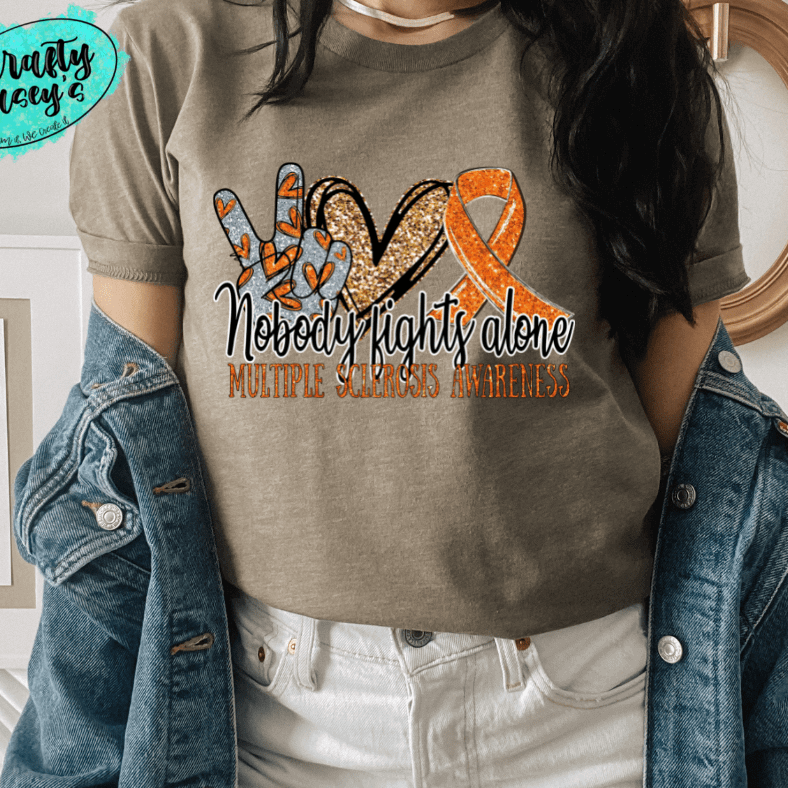 Multiple Sclerosis Awareness Shirt awareness apparel design by Crafty Casey's