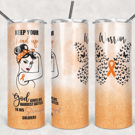 Multiple Sclerosis Strong Mom Keep Your Head Up -Drink Tumbler