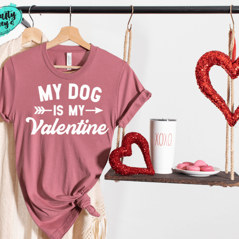 My Dog Is My Valentine -Funny -Women's Unisex- t-shirt