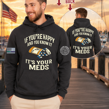 Nautical Salute It’s Your Meds District Perfect Weight Fleece Hoodie