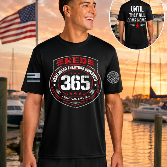 Nautical Salute RED 365 A4 Cooling Performance Short Sleeve Tee