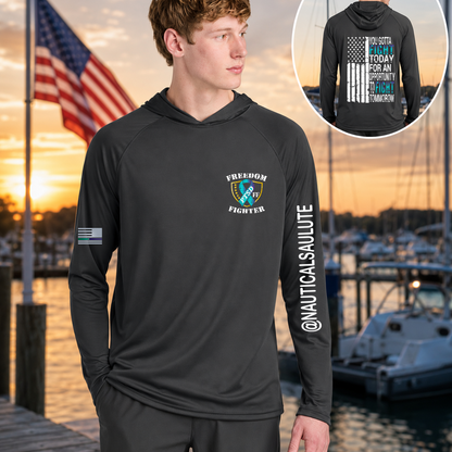 Nautical Salute You Gotta Fight  A4 Cooling Performance Long Sleeve Hooded Tee