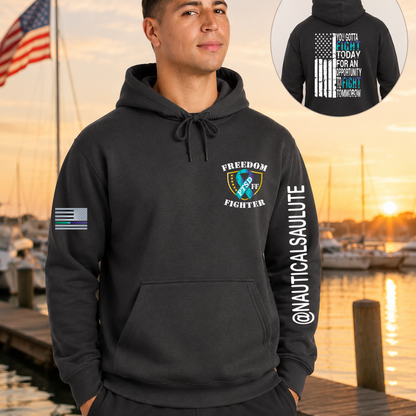 you gotta fight charcoal hoodie