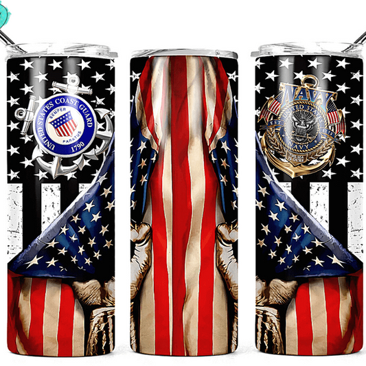 Navy Chief U.S, Flag Drink Tumbler Crafty Casey's