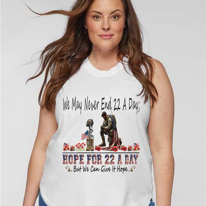 Official- Hope For 22 A Day Tank Tops LAT Apparel Plus Size