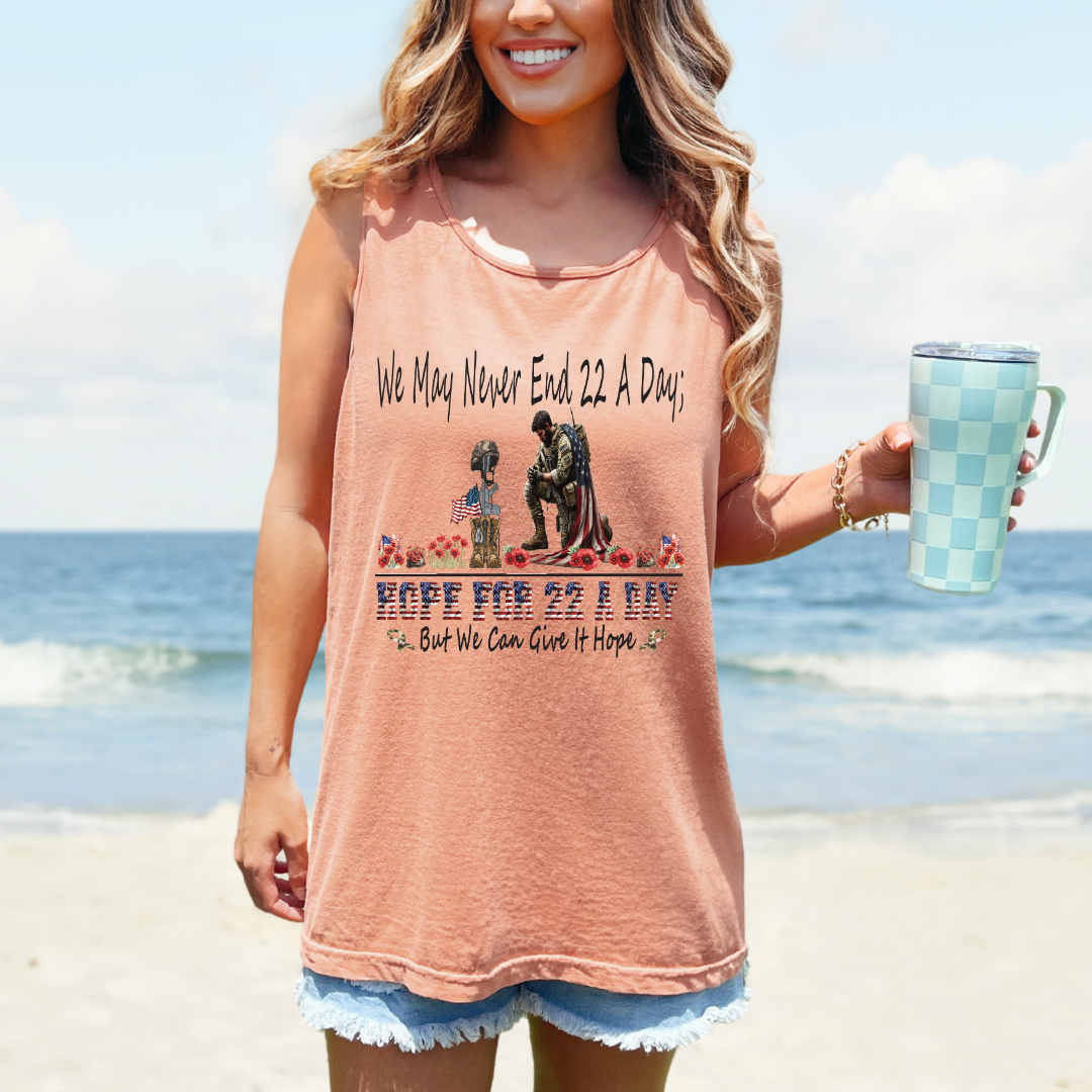 Official- Hope For 22 A Day Tank Tops-Unisex Comfort Colors