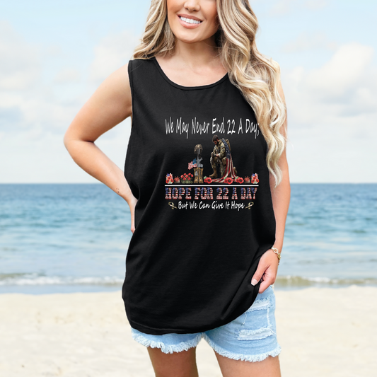 Official- Hope For 22 A Day Tank Tops-Unisex Comfort Colors