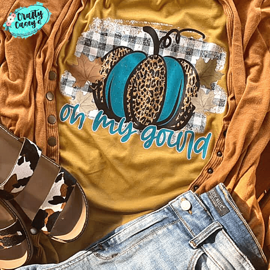 Oh My Gourd Teal Pumpkin Fall T-shirts