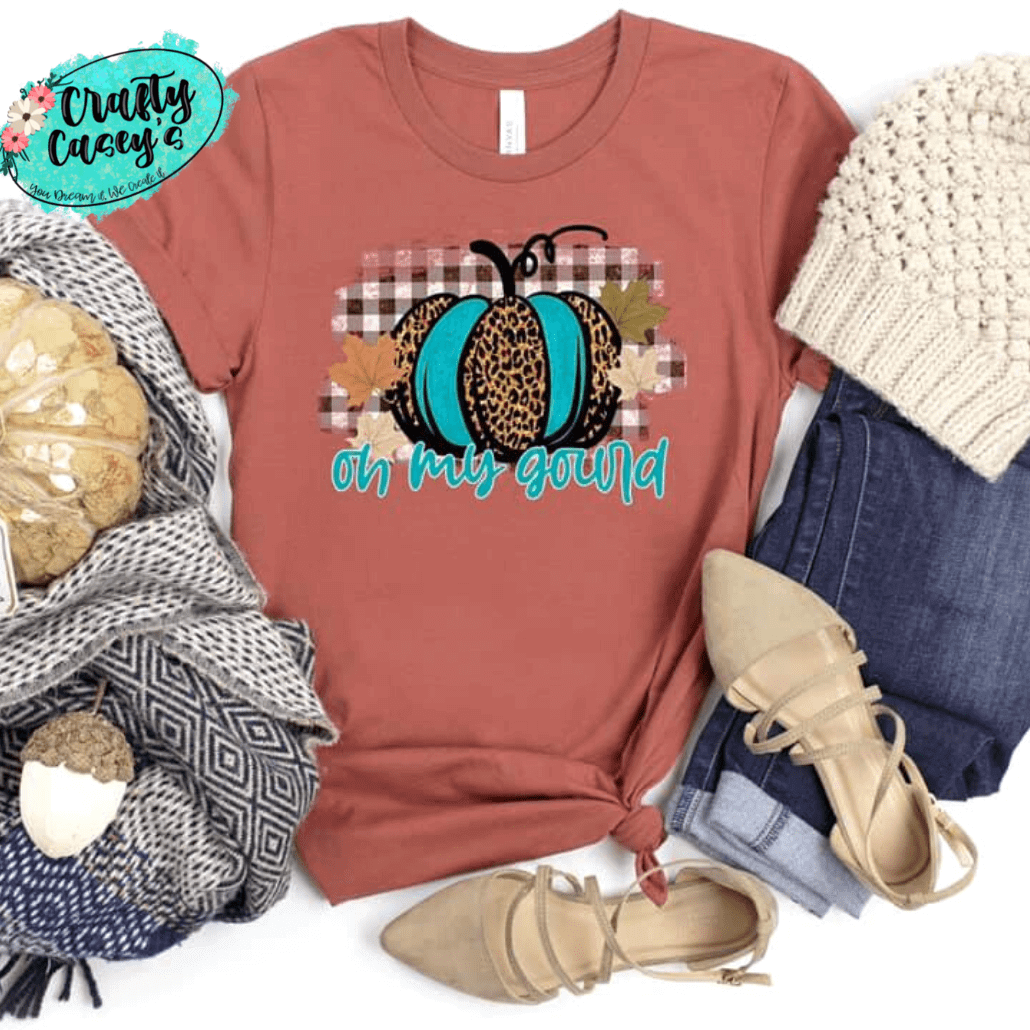 Oh My Gourd Teal Pumpkin Fall T-shirts