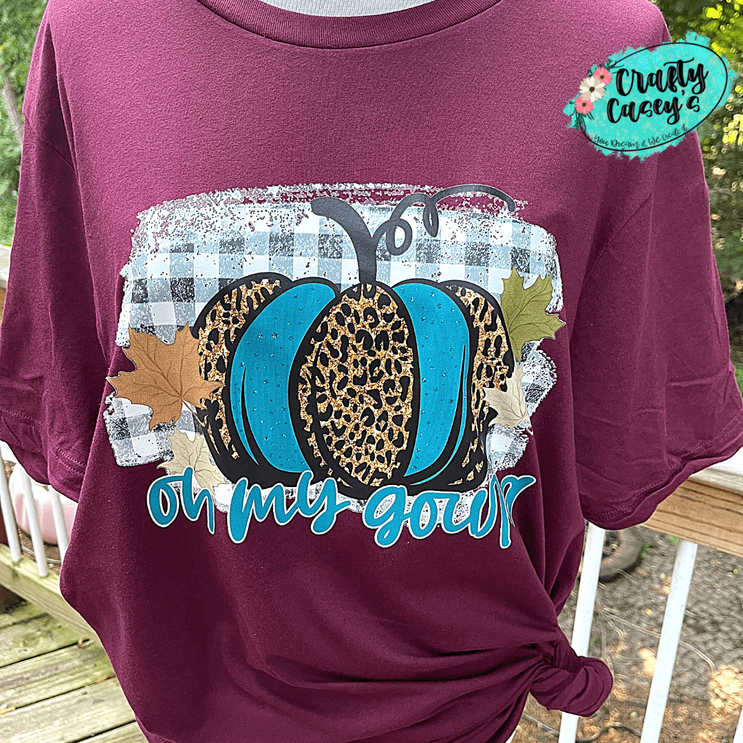 Oh My Gourd Teal Pumpkin Fall T-shirts