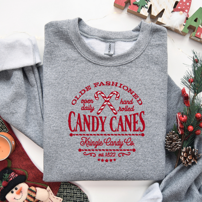 Old Fashioned Candy Canes Crewneck Sweatshirt