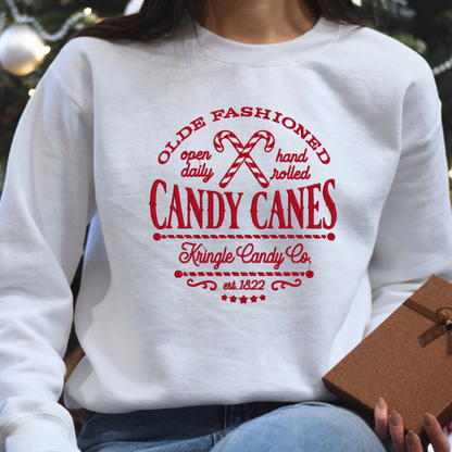 Old Fashioned Candy Canes Crewneck Sweatshirt