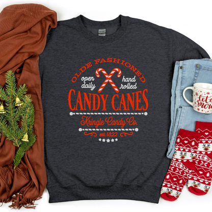 Old Fashioned Candy Canes Crewneck Sweatshirt