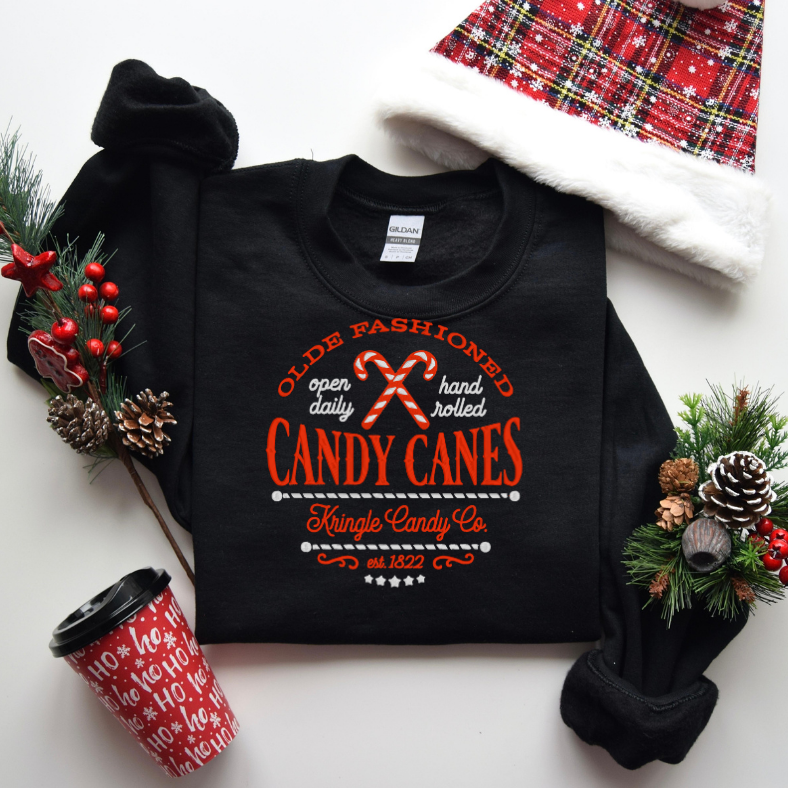 Old Fashioned Candy Canes Crewneck Sweatshirt