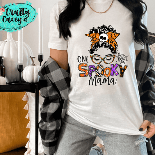 One Spooky Mama Skull Halloween - T-shirt