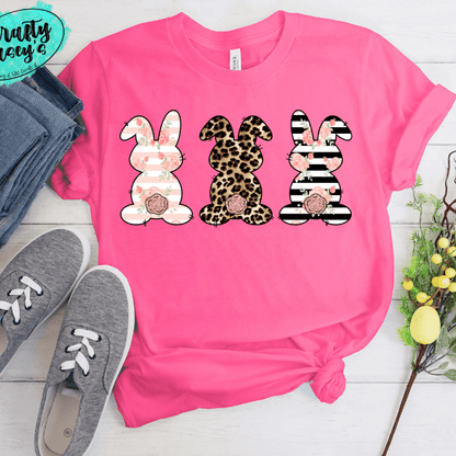 Pastel Bunny Trio-Easter - T-shirt.