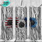 Patriotic Retro Sunflower Red White & Blue- Tumbler