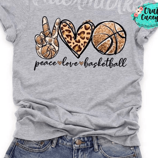 Peace Love Basketball Women's Unisex Tee