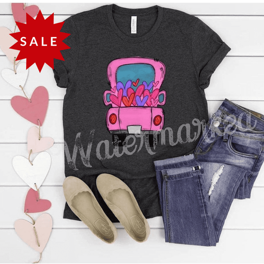 Personalized Valentine Trucks Loads Of Love -Unisex T-shirts