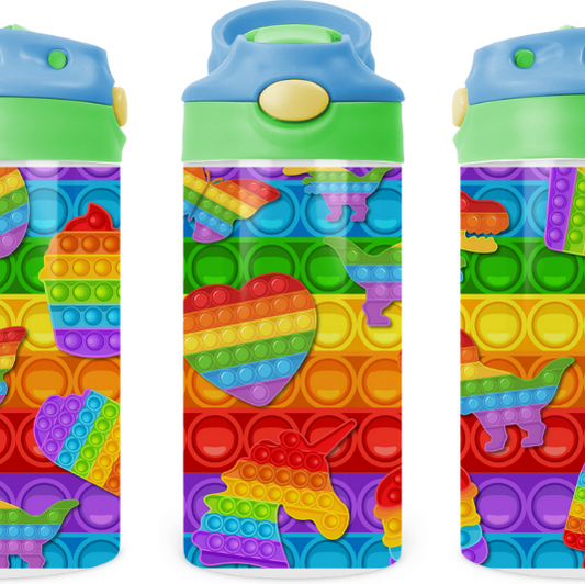 Pop It Kids 12 oz Water Bottle Flip Top