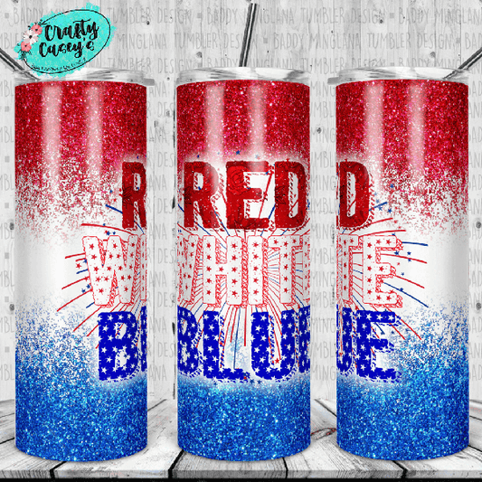 Red White & Blue Patriotic-4th of July Drink Tumbler