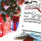 Reindeer Express Merry Christmas Nice Checked- Santa Sack-Personalized-Embroidered-Gift Bag