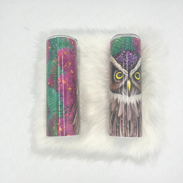 Retro Rainbow Owl Tumbler