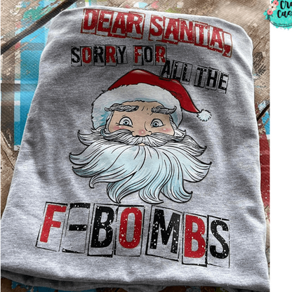 Santa Sorry For All The F-Bombs Christmas Tee