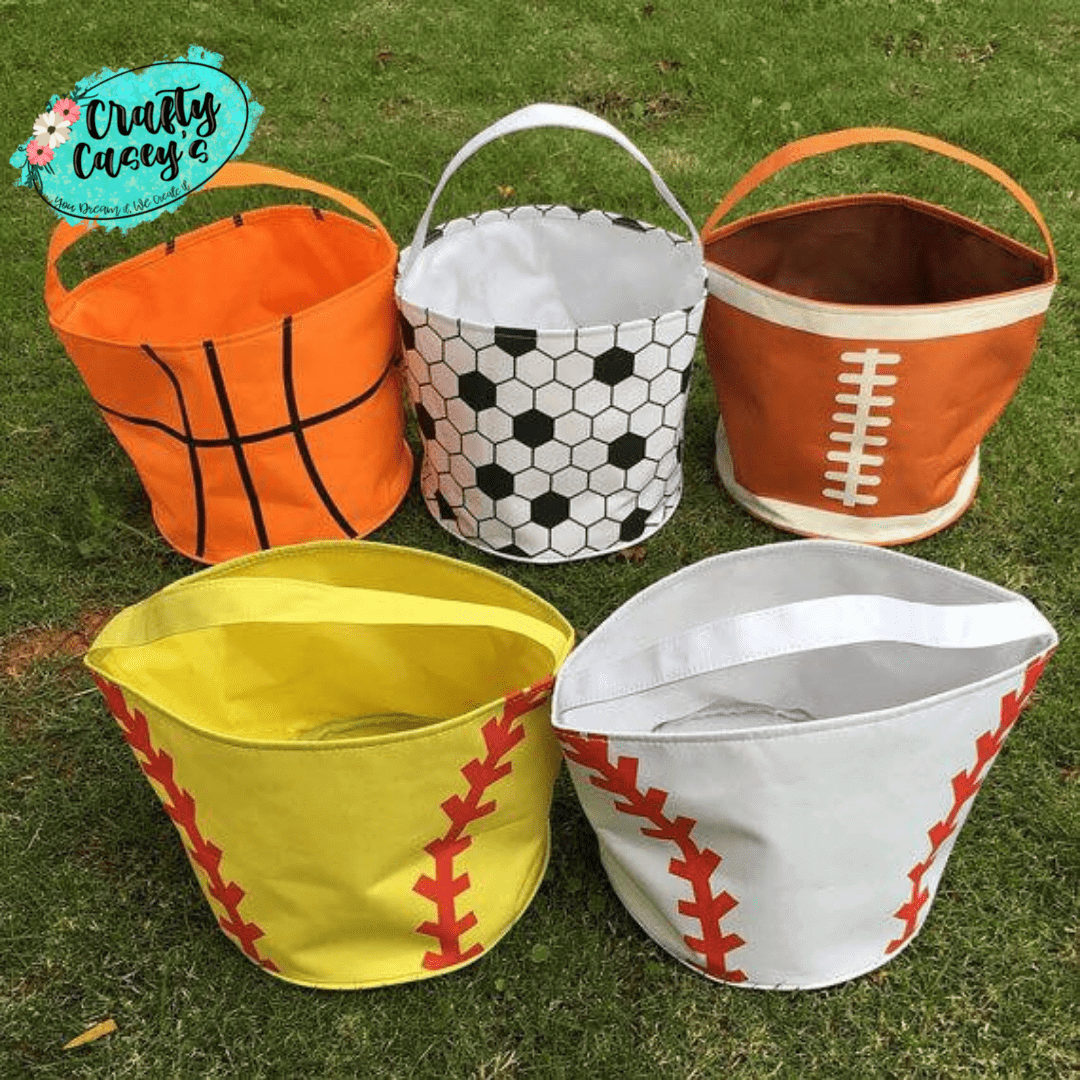 Crafty Casey's Halloween Trick of Treat Bags & Totes Softball Halloween Trick Or Treat Totes -Personalized-Embroidered