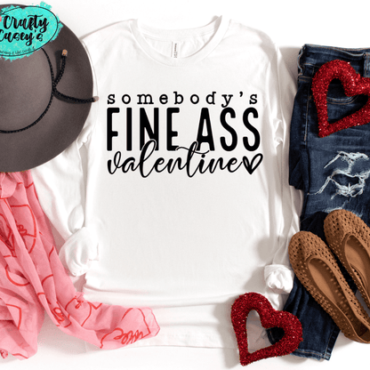 Somebody's Fine Ass Valentine Funny Long Sleeved