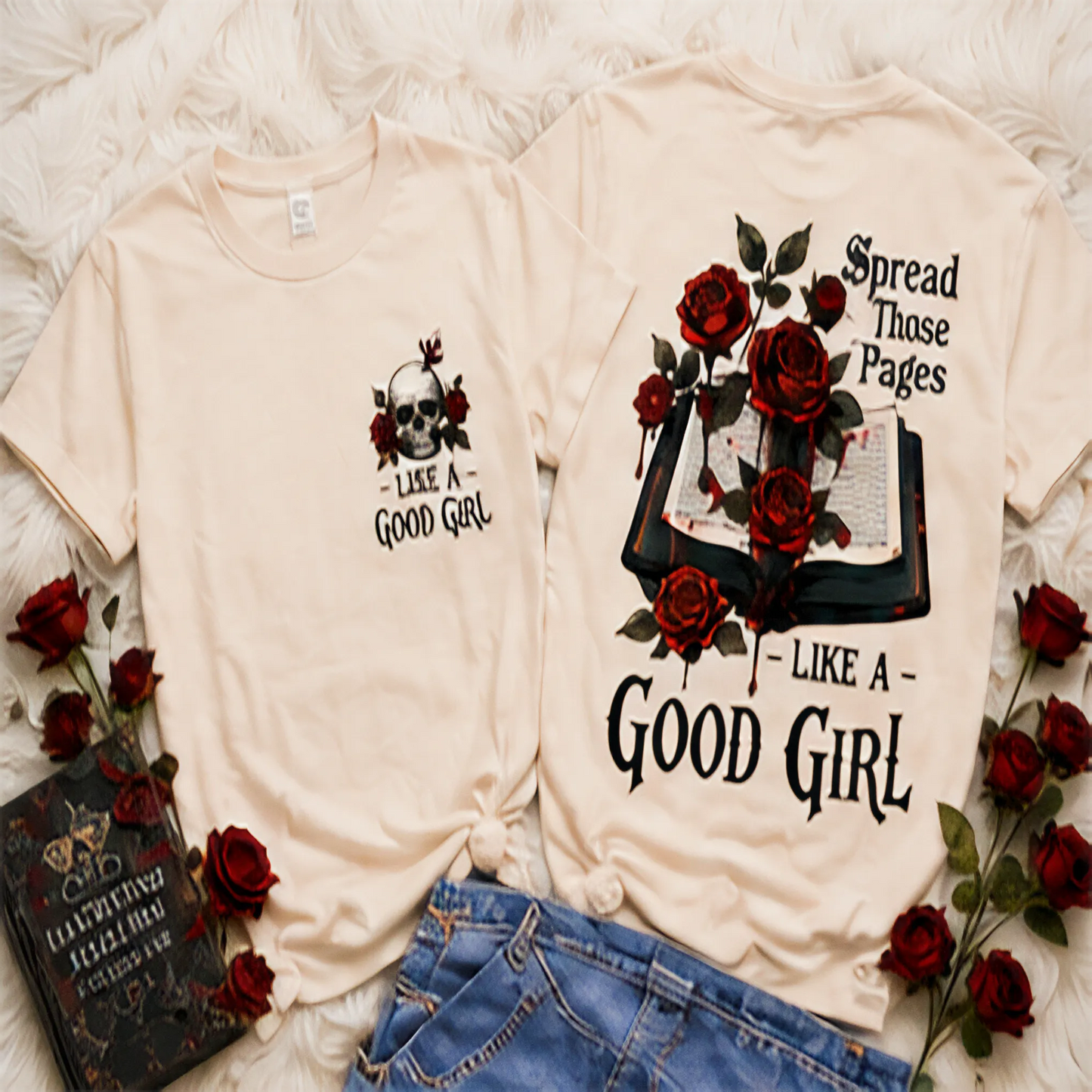 Spread Those Pages Like A Good Girl Shirt | Dark Romance Reader Shirt | BookTok Apparel | Reader Gift | Book Lover Tee |