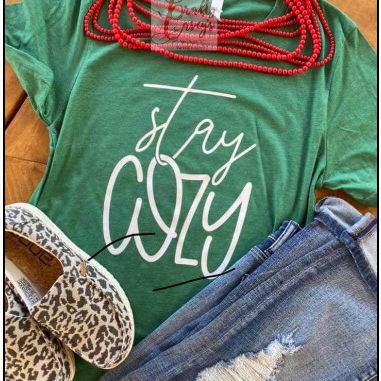 Crafty Casey's Christmas Unisex Tee S / Kelly Green Stay Cozy ! - Unisex Graphic  T-shirt.