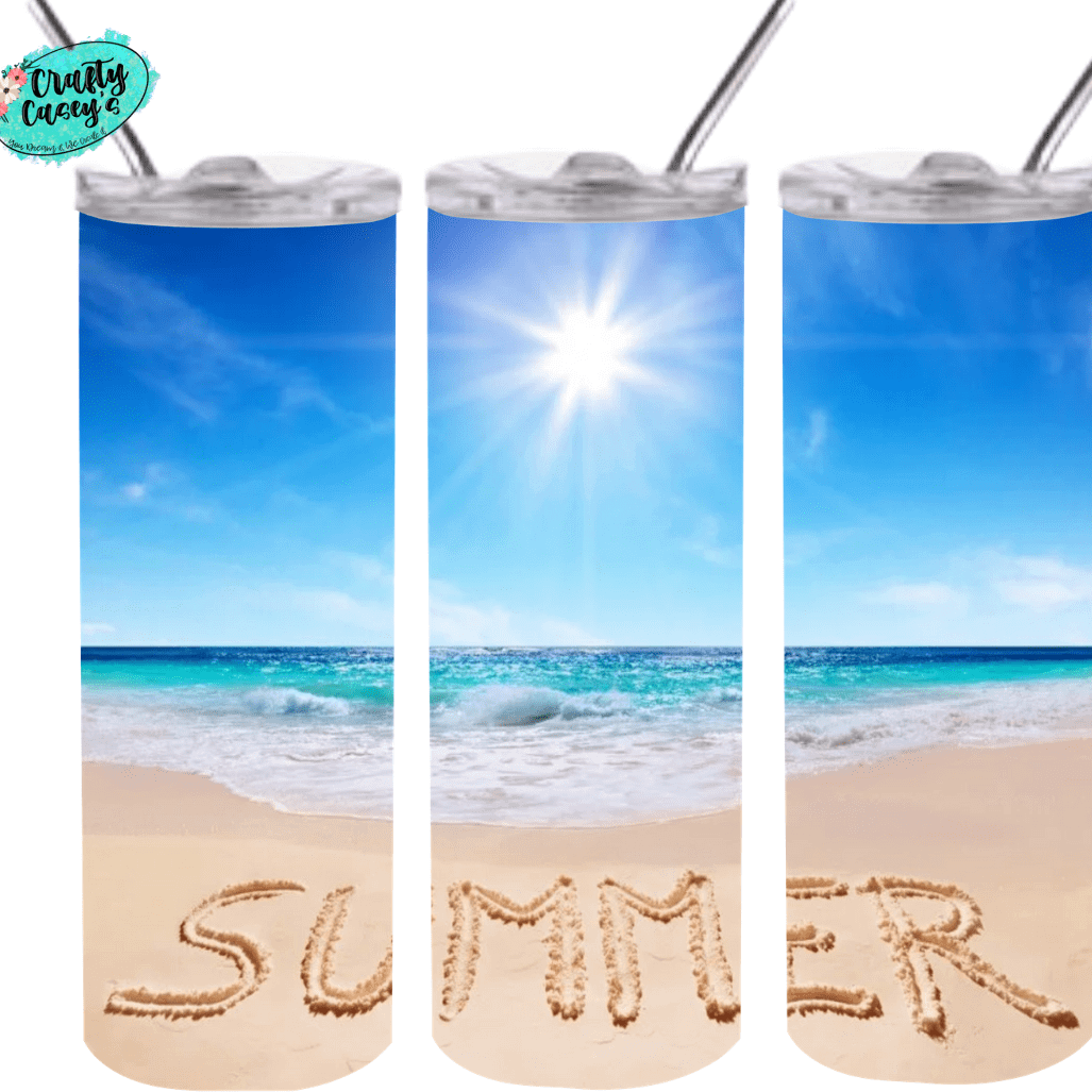 Summer Sandy Beach - Summer Beach Tumbler