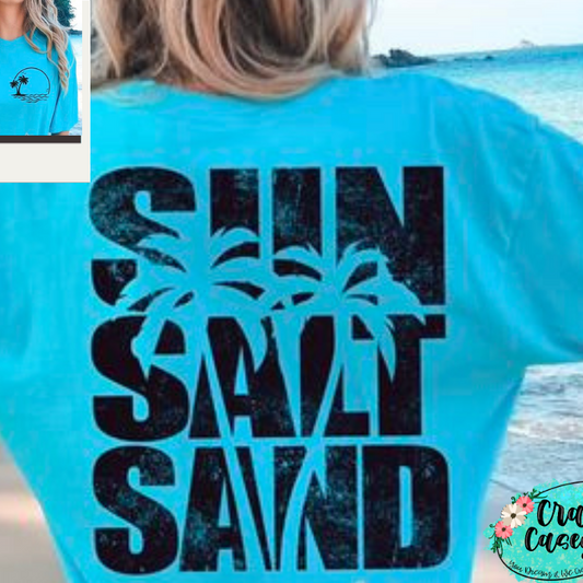 Sun Salt & The Beach with Left Pocket Logo Summer Tee
