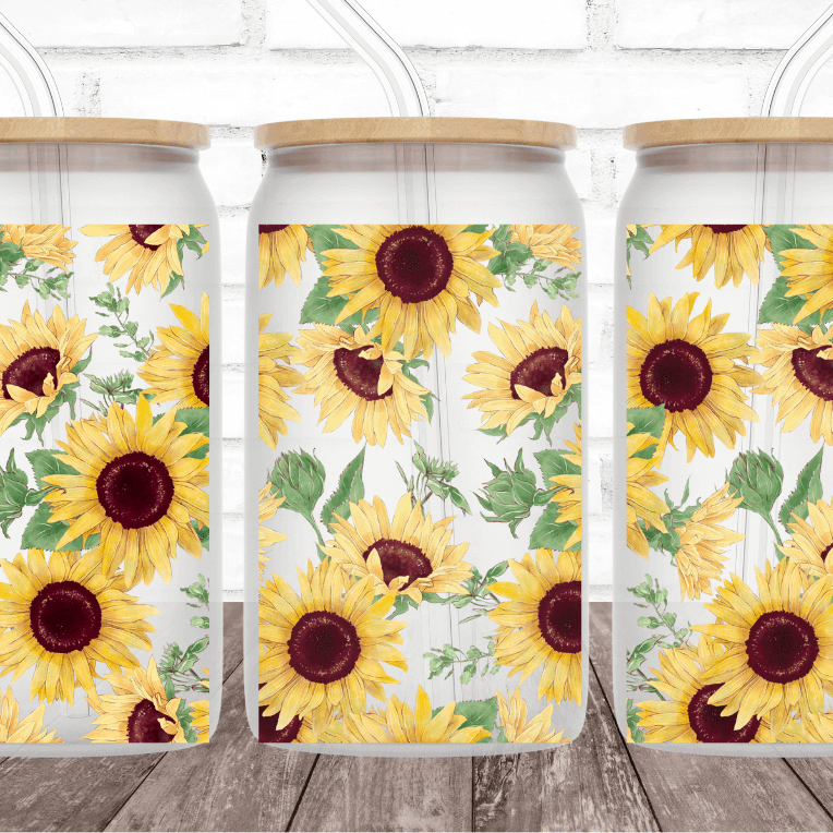 Sunflower Beer Can Glasses