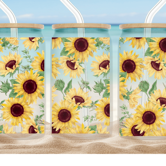 Sunflower Beer Can Glasses